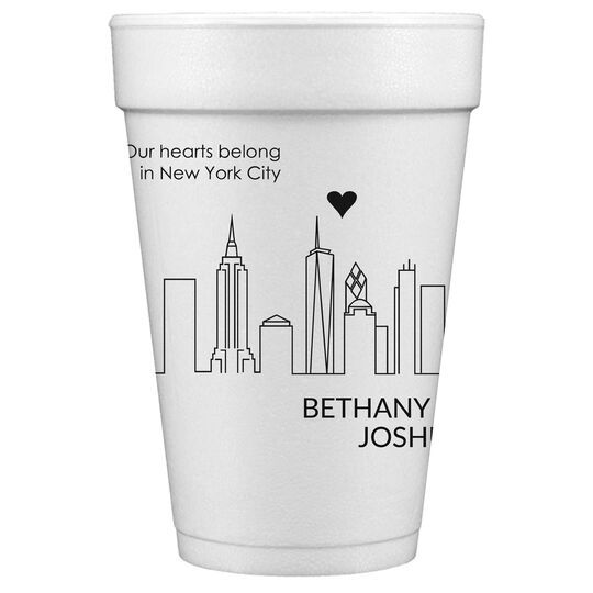 We Love New York City Styrofoam Cups